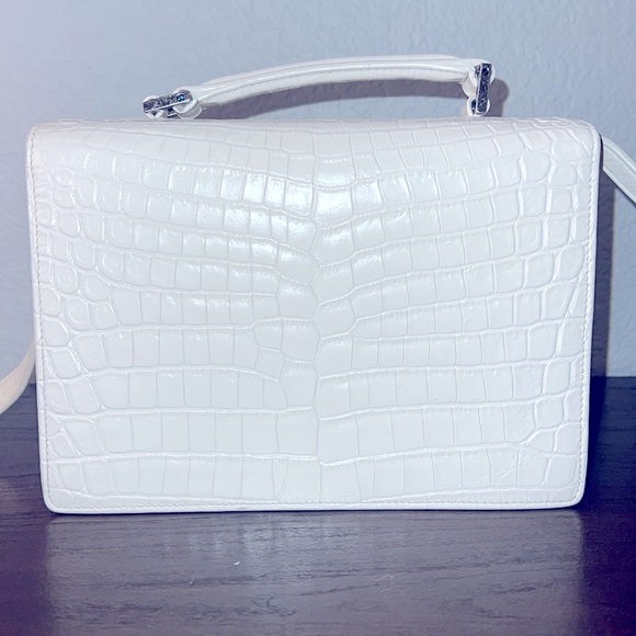 SAINT LAURENT MEDIUM BELLECHASSE CROC EFFECT TOP HANDLE BAG - Picture 3 of 13